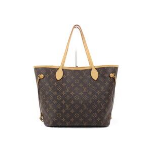 LOUIS VUITTON Neverfull Monogram Brown Beige Tan Canvas Bag handbag tote diaper